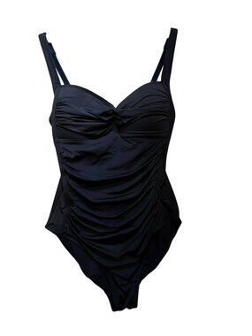 Bond-Eye Australia Womens One-Piece Swimsuit Size 8 Navy Blue Padded Swimwear